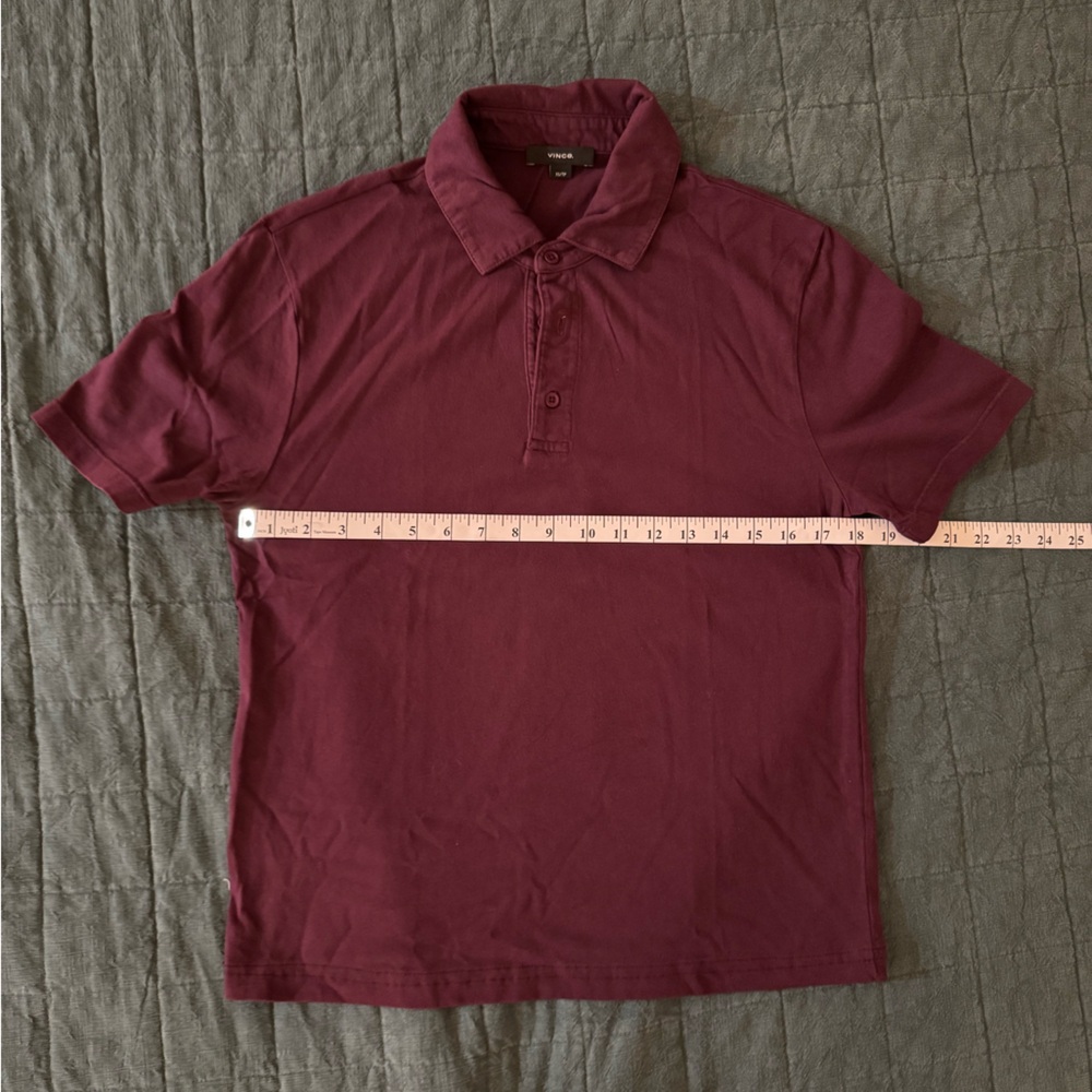 Vince Men's Polo Shirt in Burgundy